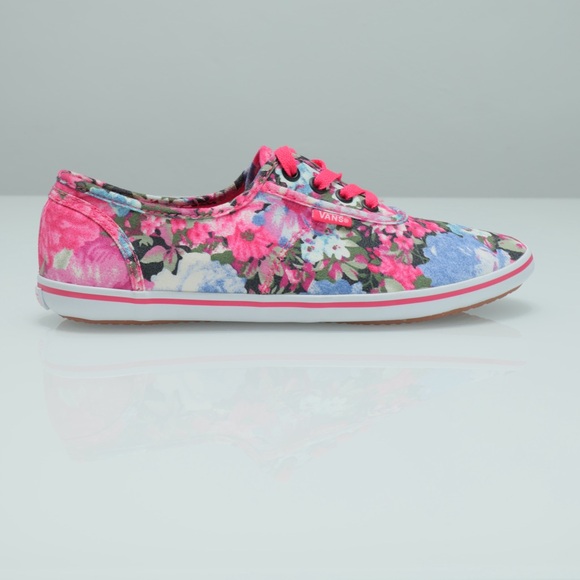 Vans Women's Floral Sneakers - Pink and Blue NWOT - Picture 6 of 16